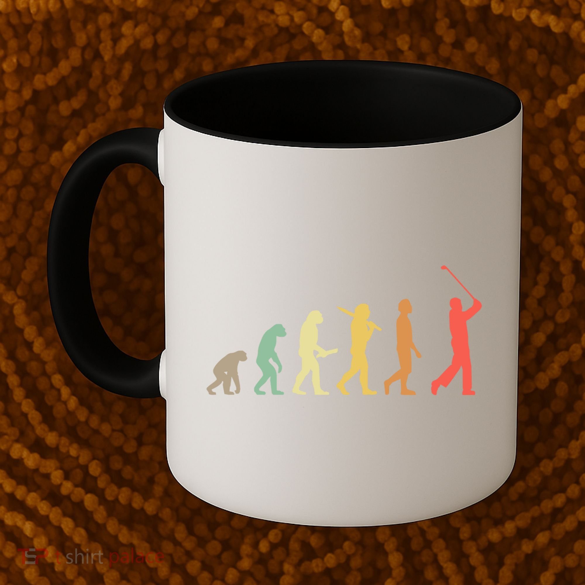 Retro Golf Evolution Gift For Golfers And Golf Players Gift Coffee Mug