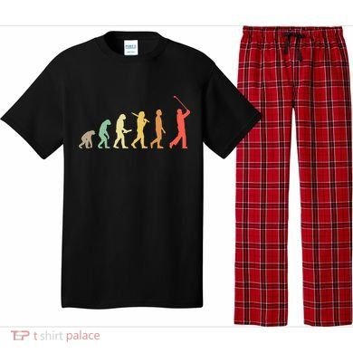 Retro Golf Evolution Gift For Golfers And Golf Players Gift Pajama Set