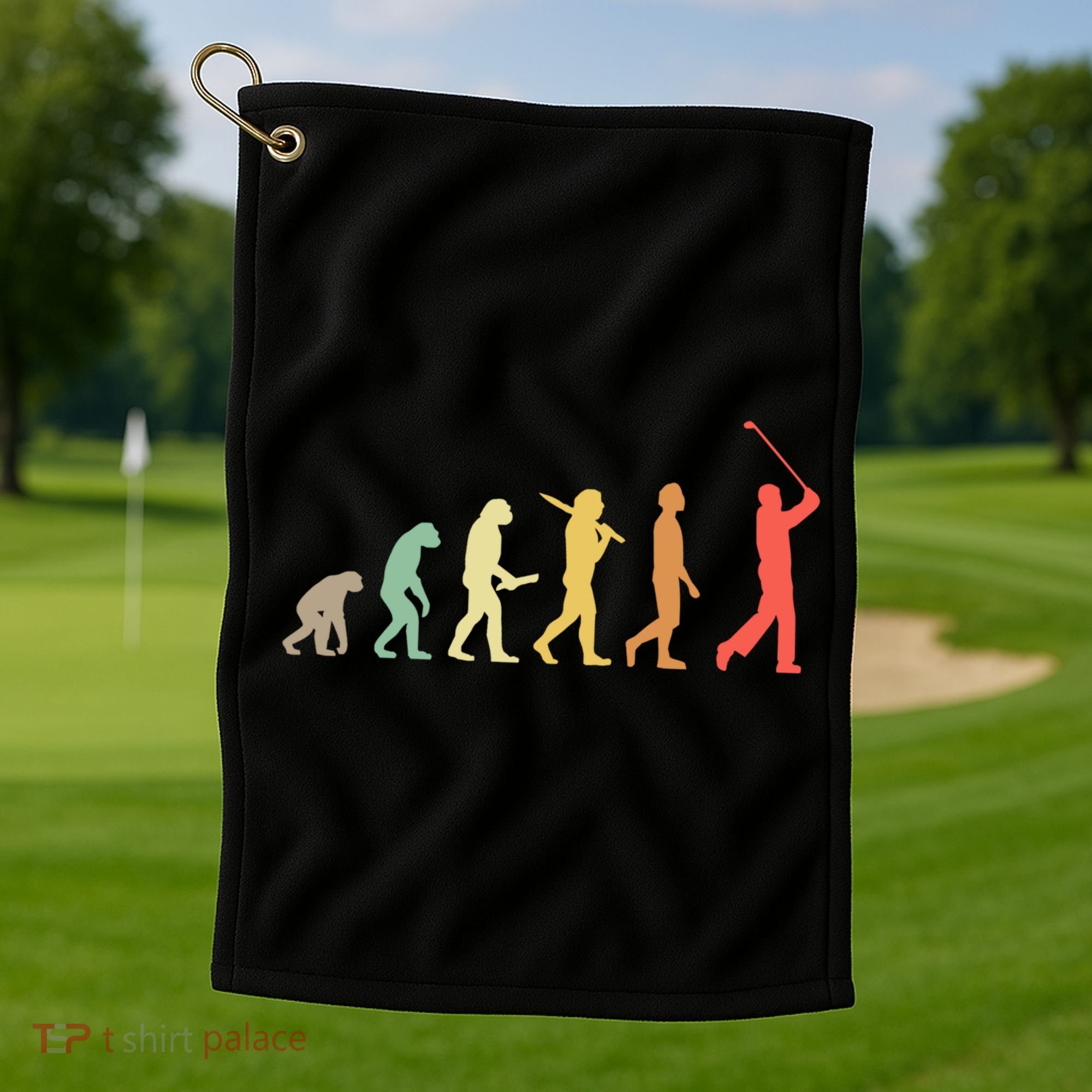Retro Golf Evolution Gift For Golfers And Golf Players Gift Golf Towel