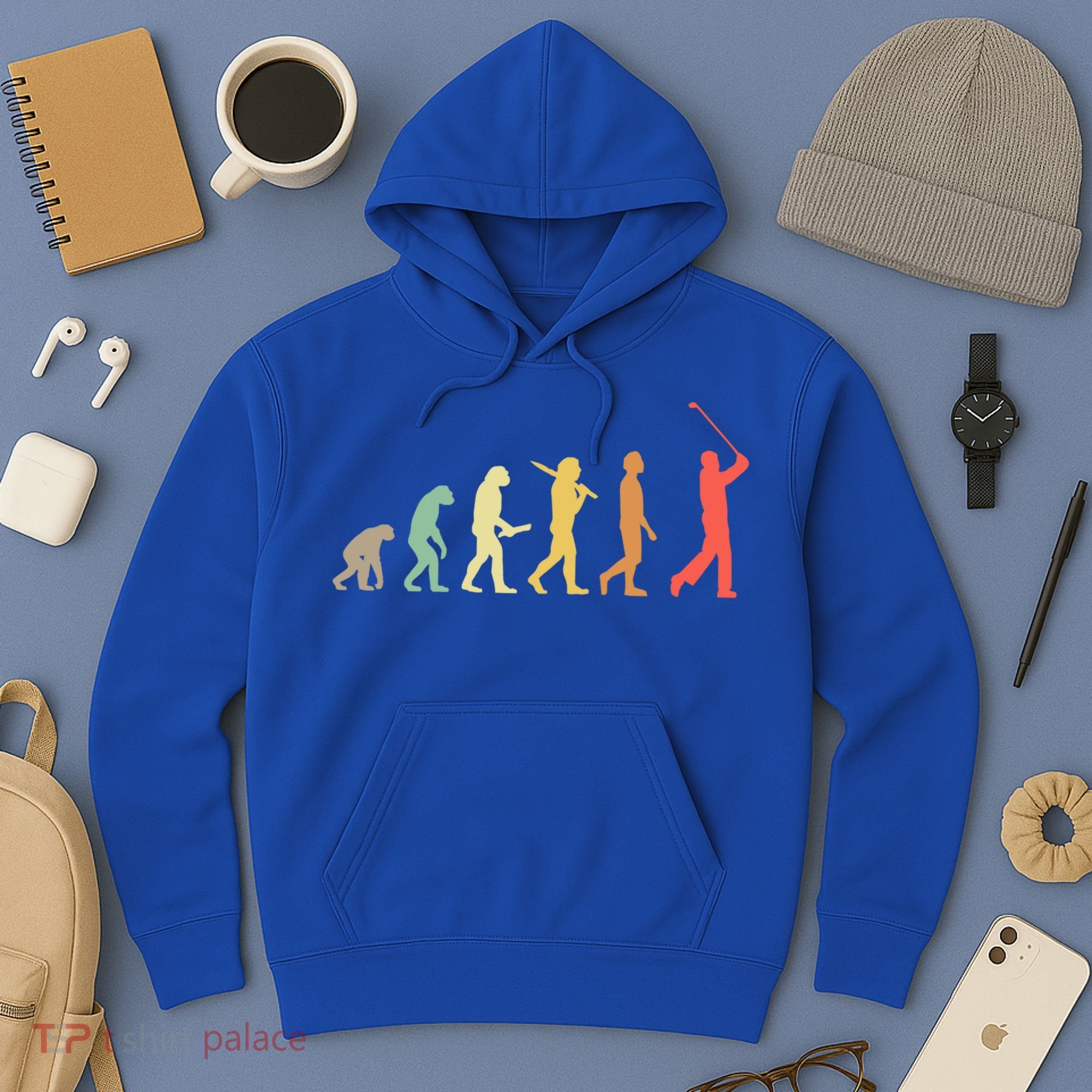 Retro Golf Evolution Gift For Golfers And Golf Players Gift Hoodie