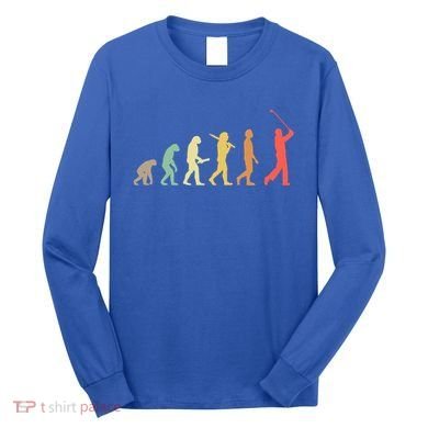 Retro Golf Evolution Gift For Golfers And Golf Players Gift Long Sleeve Shirt