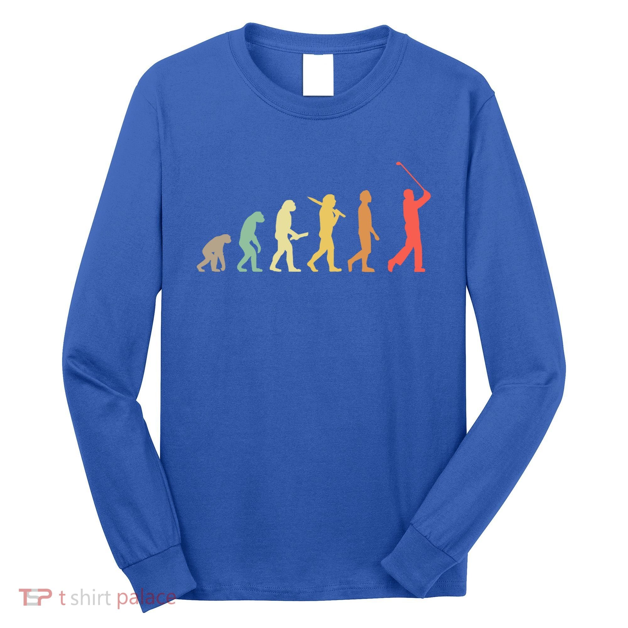 Retro Golf Evolution Gift For Golfers And Golf Players Gift Long Sleeve Shirt