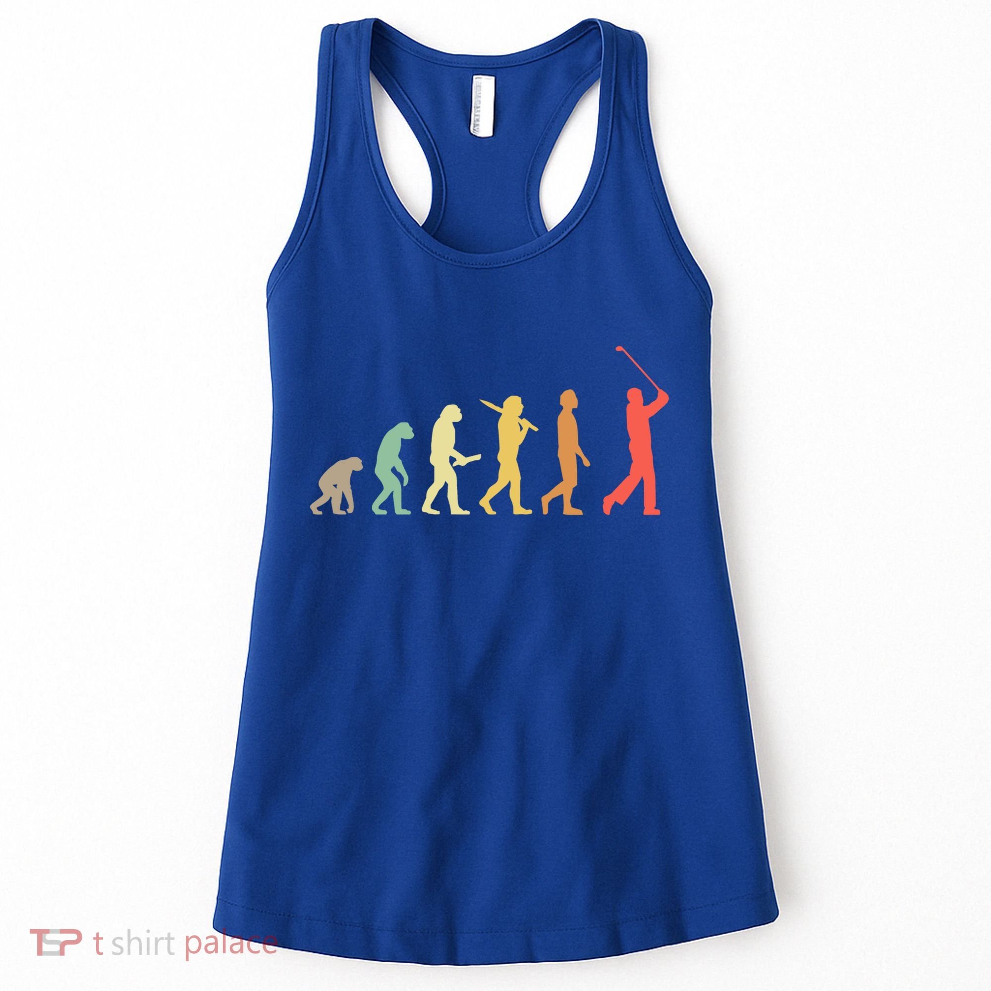 Retro Golf Evolution Gift For Golfers And Golf Players Gift Women's Tank Top