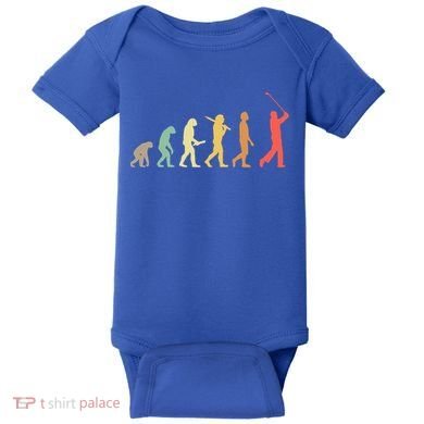 Retro Golf Evolution Gift For Golfers And Golf Players Gift Baby Bodysuit