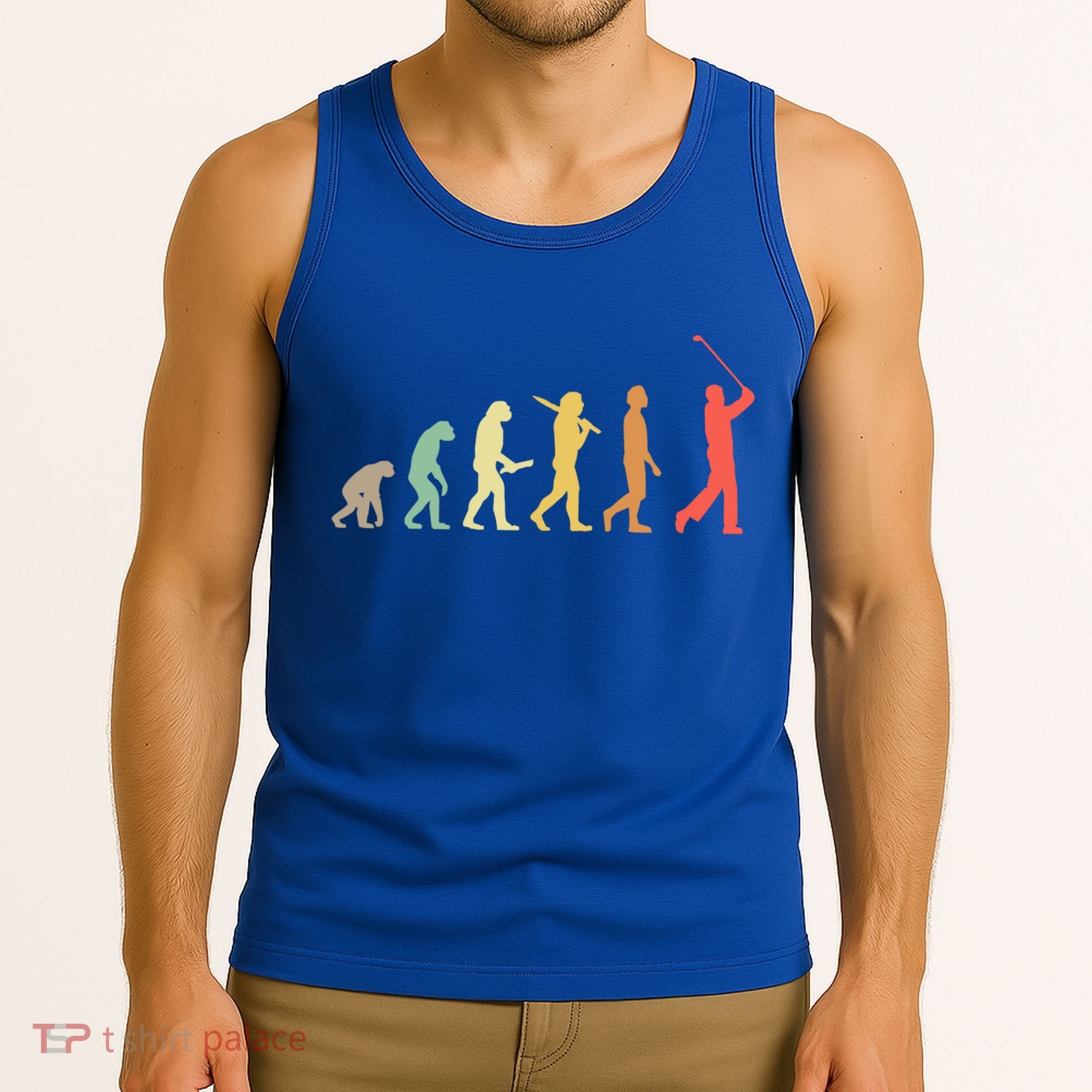 Retro Golf Evolution Gift For Golfers And Golf Players Gift Tank Top