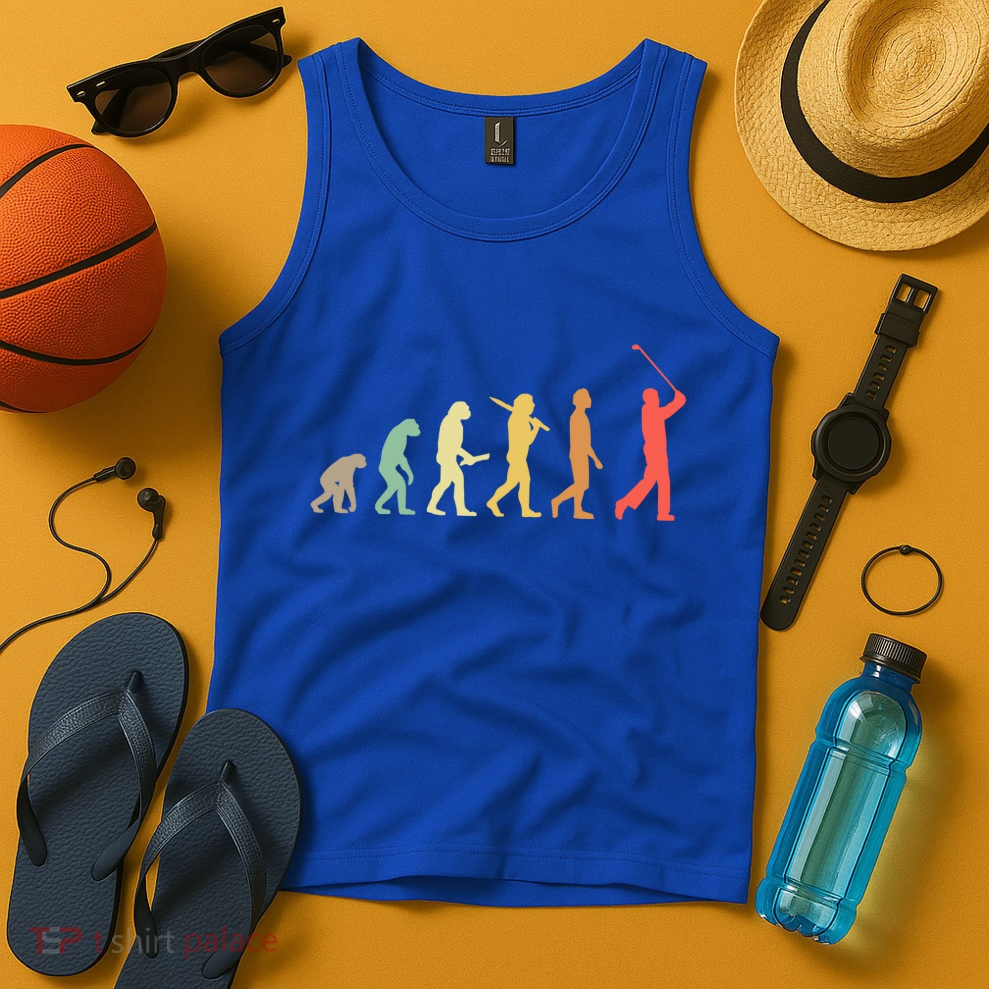 Retro Golf Evolution Gift For Golfers And Golf Players Gift Tank Top