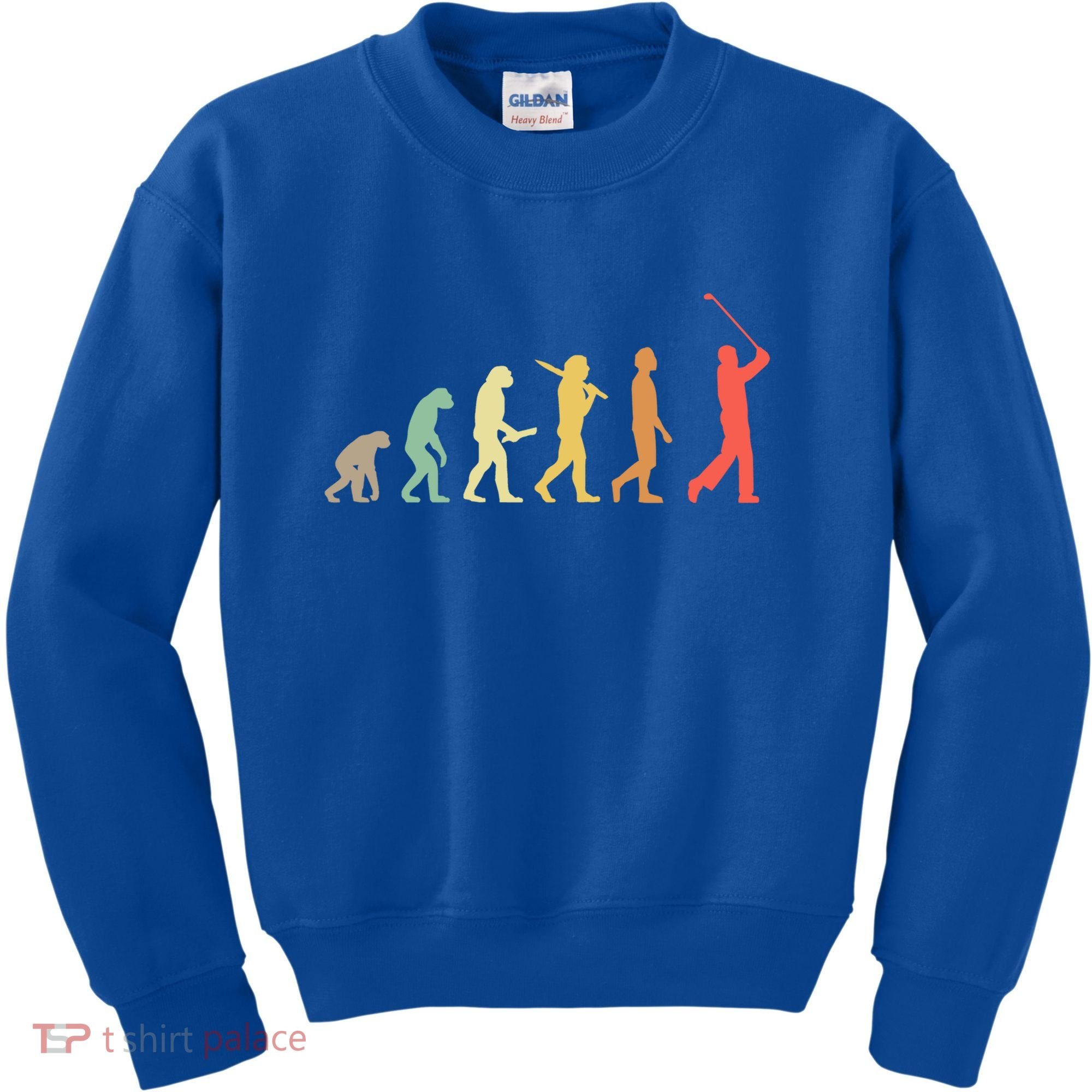 Retro Golf Evolution Gift For Golfers And Golf Players Gift Kids Sweatshirt