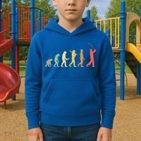 Retro Golf Evolution Gift For Golfers And Golf Players Gift Kids Hoodie thumb 2