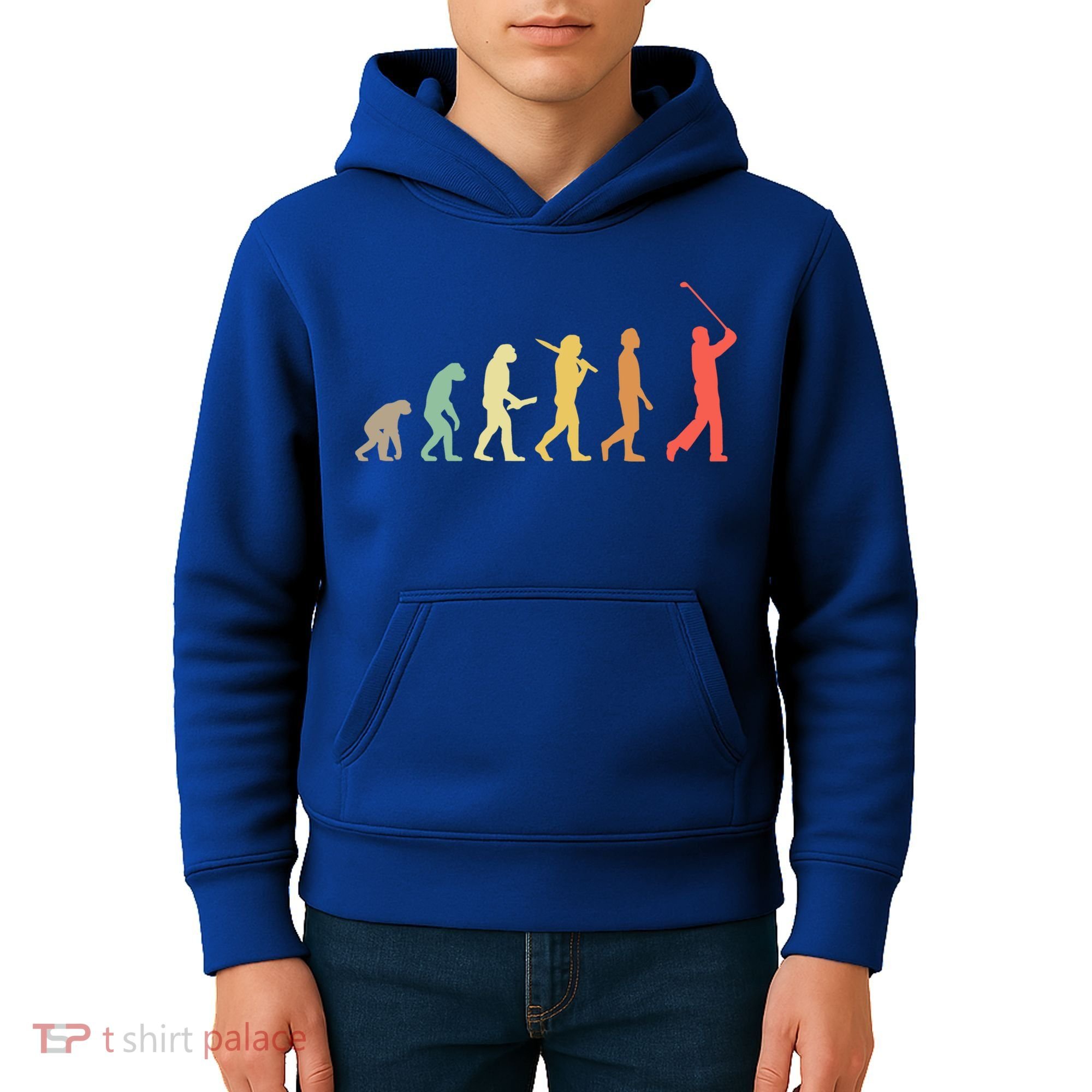 Retro Golf Evolution Gift For Golfers And Golf Players Gift Kids Hoodie