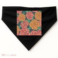 Rose Garden Flower Nature USA-Made Doggie Bandana thumb 0
