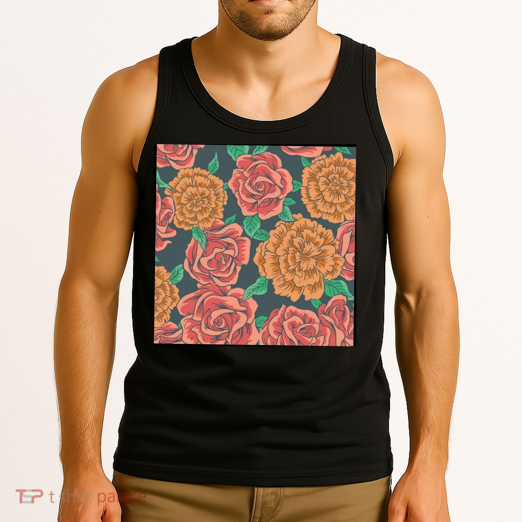 Rose Garden Flower Nature Tank Top