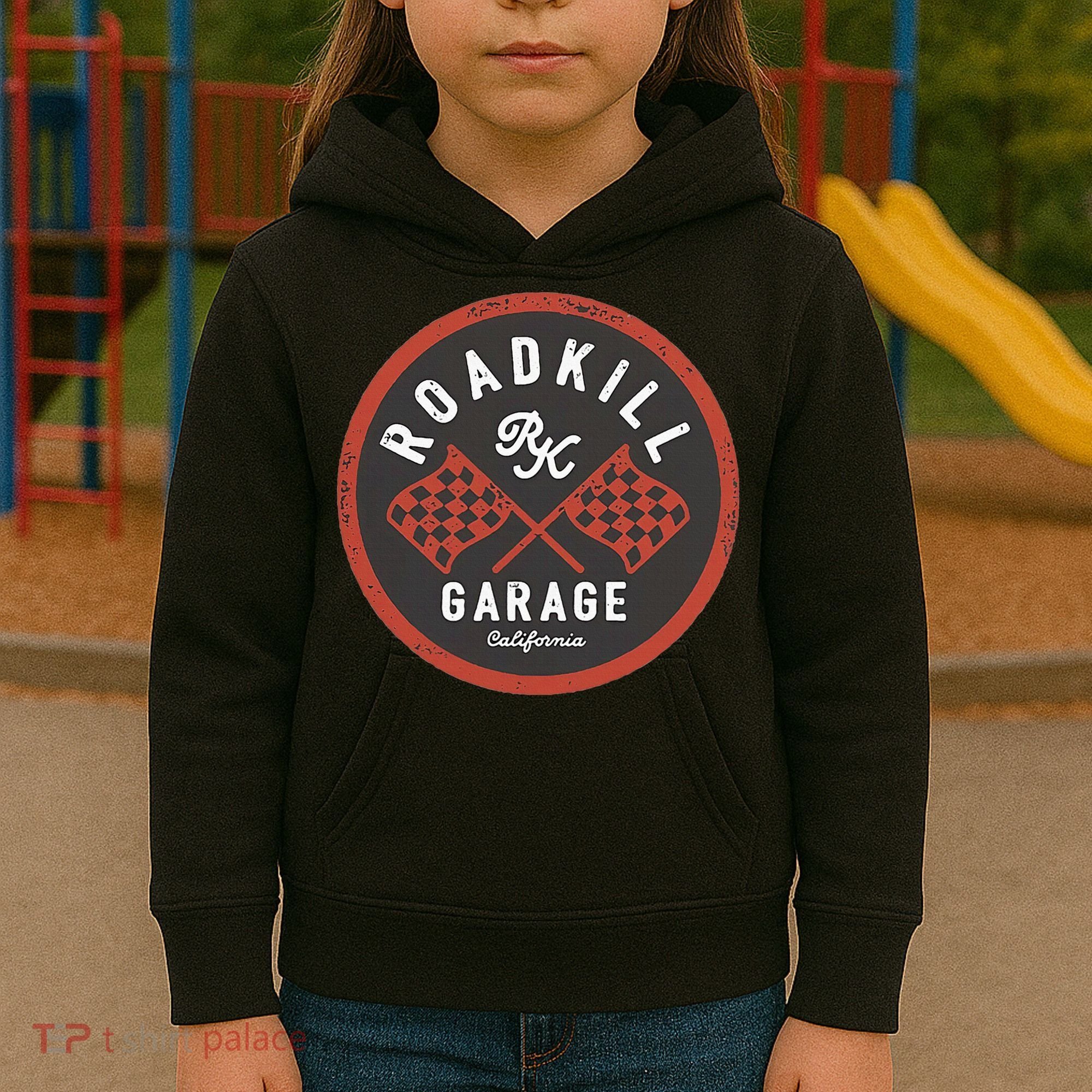 Roadkill Garage Flags Kids Hoodie