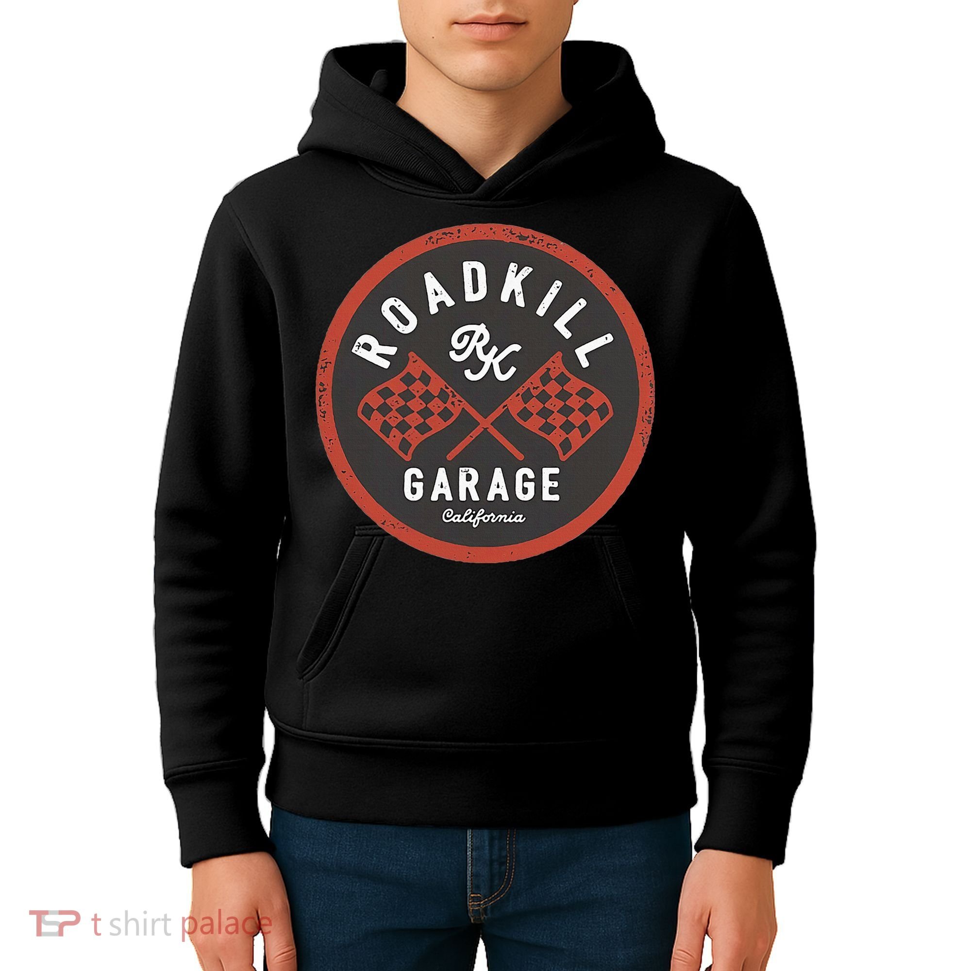 Roadkill Garage Flags Kids Hoodie