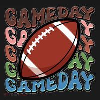 Retro Gameday Football Sports Fan Women's Hoodie thumb 2