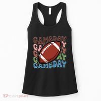 Retro Gameday Football Sports Fan Women's Tank Top thumb 0