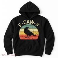 Retro Grunge F-Caw-F Black Crow Black Bird Cawing  Hoodie thumb 0