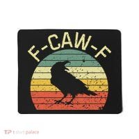 Retro Grunge F-Caw-F Black Crow Black Bird Cawing  Mousepad thumb 0