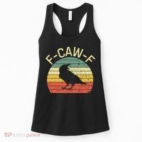 Retro Grunge F-Caw-F Black Crow Black Bird Cawing  Women's Tank Top thumb 0