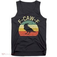 Retro Grunge F-Caw-F Black Crow Black Bird Cawing  Tank Top thumb 0