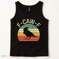 Retro Grunge F-Caw-F Black Crow Black Bird Cawing  Tank Top thumb 2