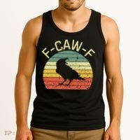 Retro Grunge F-Caw-F Black Crow Black Bird Cawing  Tank Top thumb 3