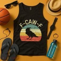 Retro Grunge F-Caw-F Black Crow Black Bird Cawing  Tank Top thumb 4