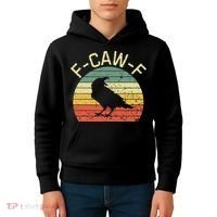 Retro Grunge F-Caw-F Black Crow Black Bird Cawing  Kids Hoodie thumb 4