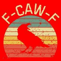 Retro Grunge F-Caw-F Black Crow Black Bird Cawing  Santa Hat thumb 1