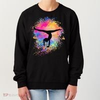 Rainbow Gymnastics Female Gymnast Silhouette HandStand Women's Sweatshirt thumb 0