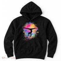 Rainbow Gymnastics Female Gymnast Silhouette HandStand Hoodie thumb 0