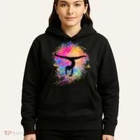Rainbow Gymnastics Female Gymnast Silhouette HandStand Hoodie thumb 5
