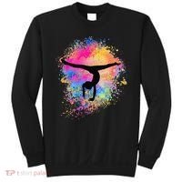 Rainbow Gymnastics Female Gymnast Silhouette HandStand Sweatshirt thumb 0