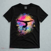 Rainbow Gymnastics Female Gymnast Silhouette HandStand T-Shirt thumb 5