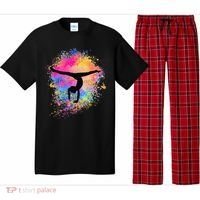 Rainbow Gymnastics Female Gymnast Silhouette HandStand Pajama Set thumb 0