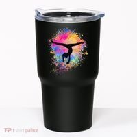 Rainbow Gymnastics Female Gymnast Silhouette HandStand Tumbler thumb 0