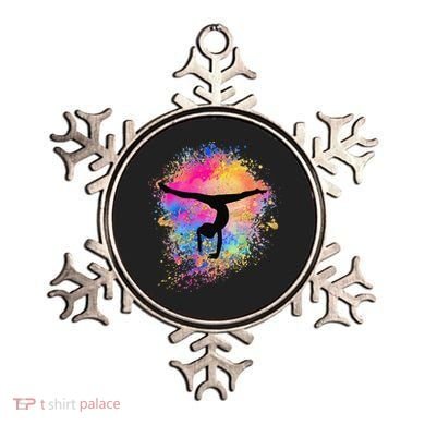Rainbow Gymnastics Female Gymnast Silhouette HandStand Ornament