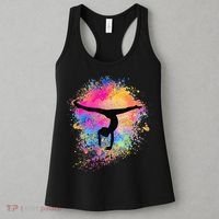 Rainbow Gymnastics Female Gymnast Silhouette HandStand Women's Tank Top thumb 3