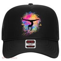 Rainbow Gymnastics Female Gymnast Silhouette HandStand Hat thumb 0