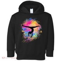 Rainbow Gymnastics Female Gymnast Silhouette HandStand Toddler Hoodie thumb 0