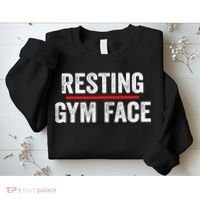 Resting Gym Face Funny Saying Workout Fitness Quotes Sweatshirt thumb 2