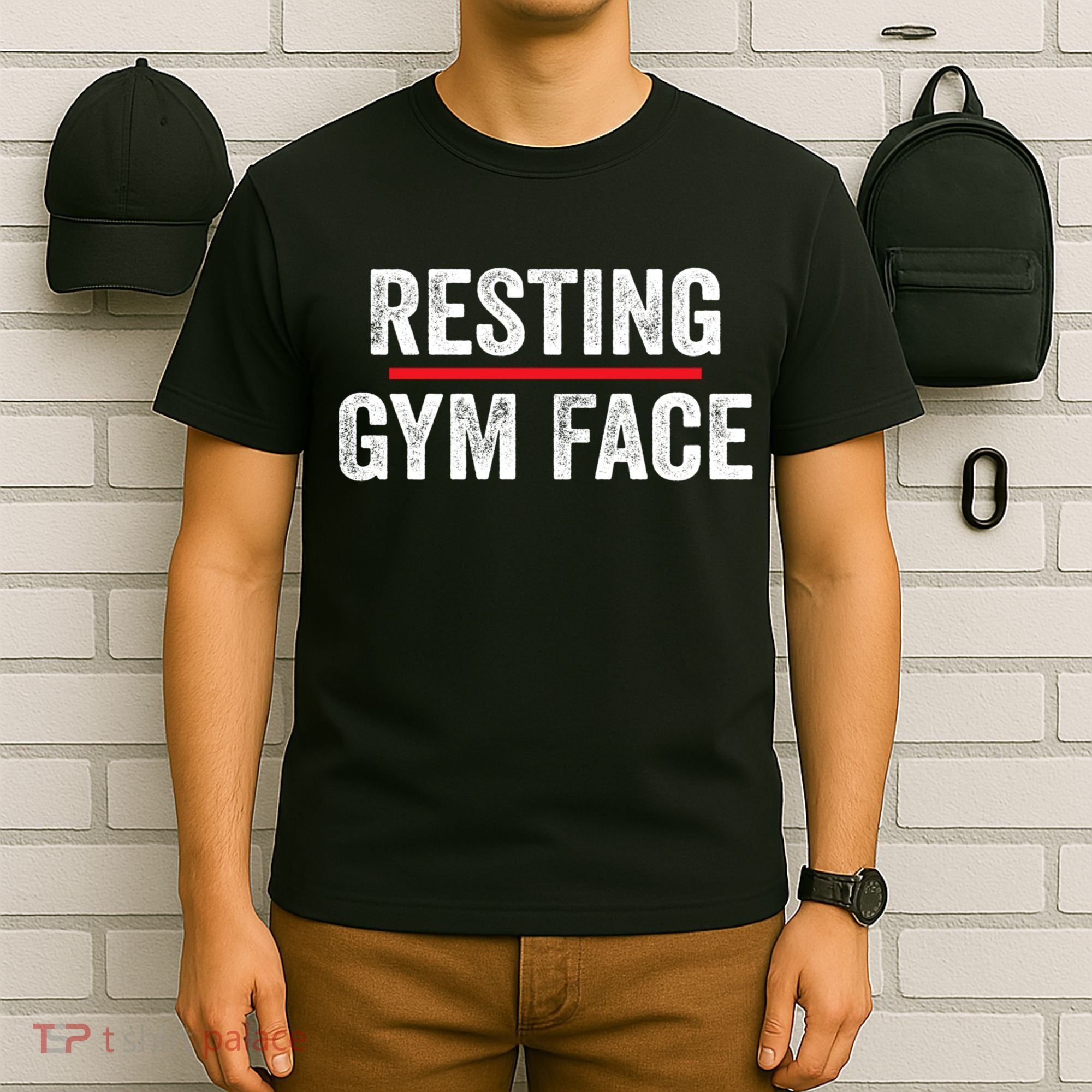 Resting Gym Face Funny Saying Workout Fitness Quotes T-Shirt