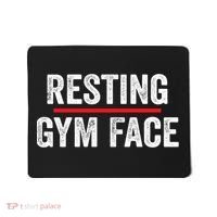 Resting Gym Face Funny Saying Workout Fitness Quotes Mousepad thumb 0