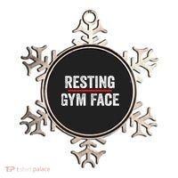 Resting Gym Face Funny Saying Workout Fitness Quotes Ornament thumb 0