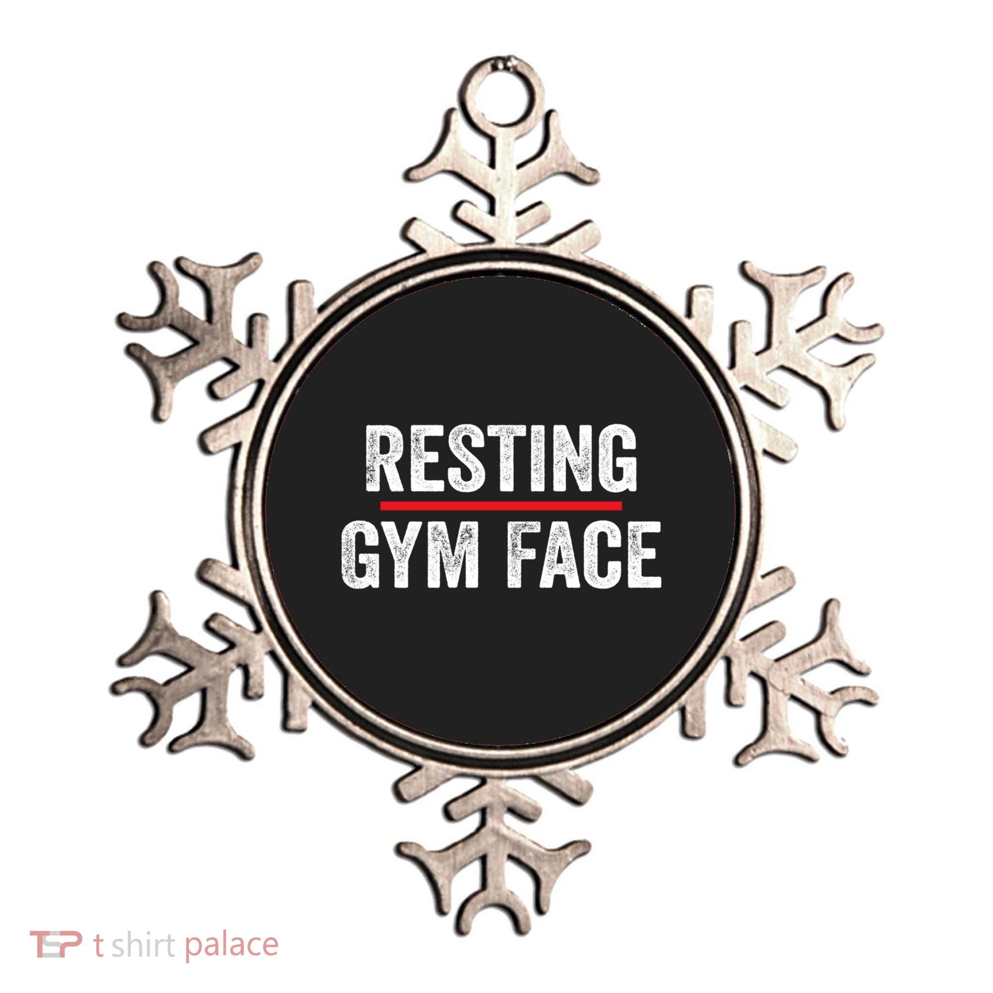 Resting Gym Face Funny Saying Workout Fitness Quotes Ornament