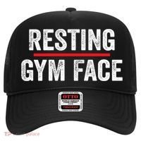 Resting Gym Face Funny Saying Workout Fitness Quotes Hat thumb 0