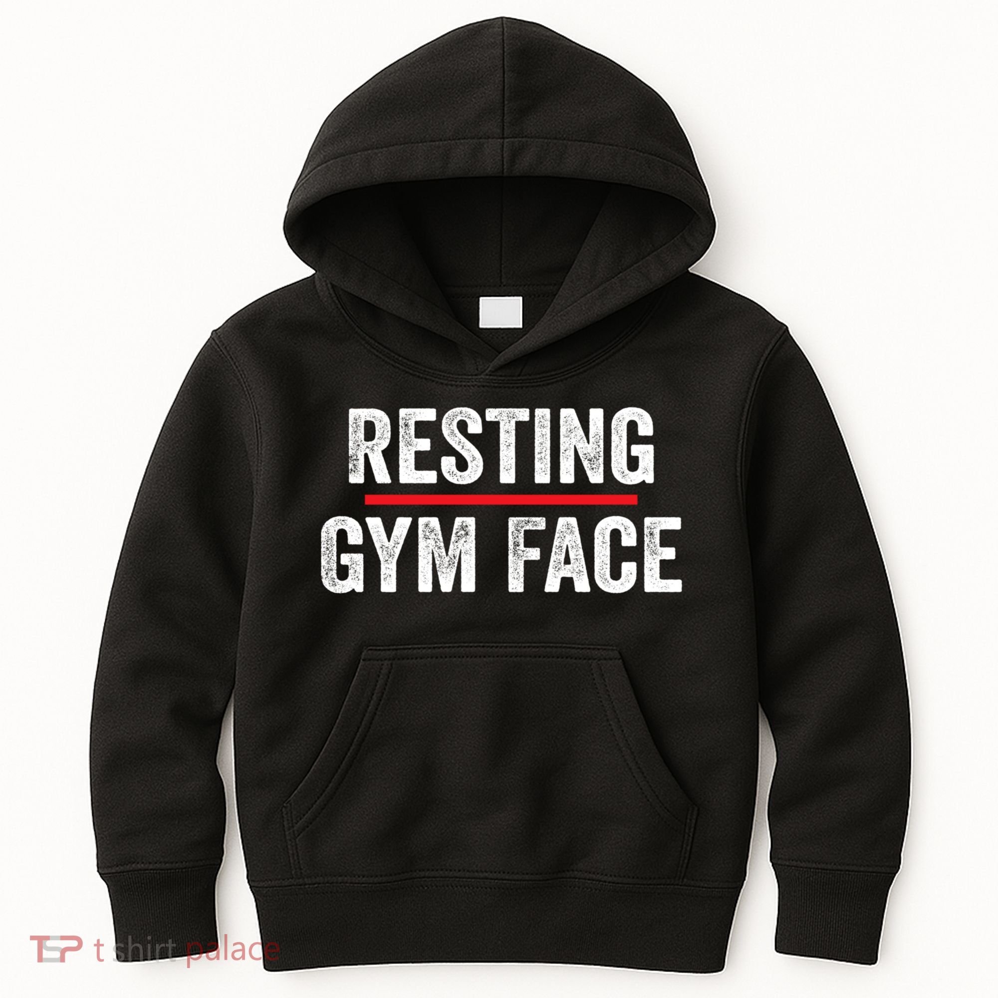 Resting Gym Face Funny Saying Workout Fitness Quotes Kids Hoodie