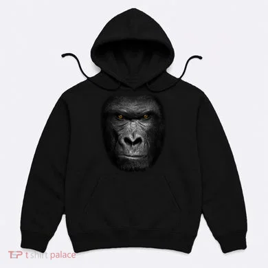 Realistic Gorilla Face Hoodie