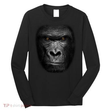 Realistic Gorilla Face Long Sleeve Shirt