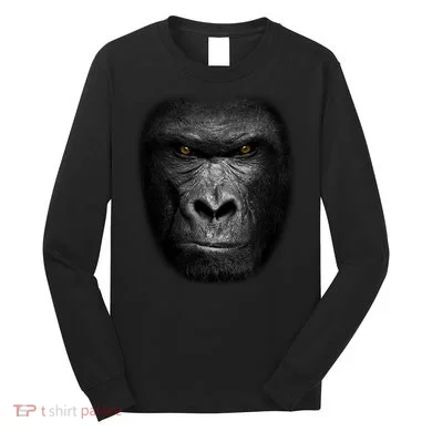 Realistic Gorilla Face Long Sleeve Shirt