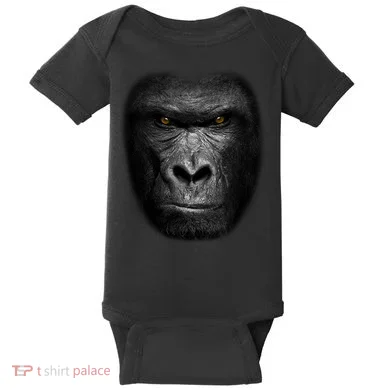 Realistic Gorilla Face Baby Bodysuit